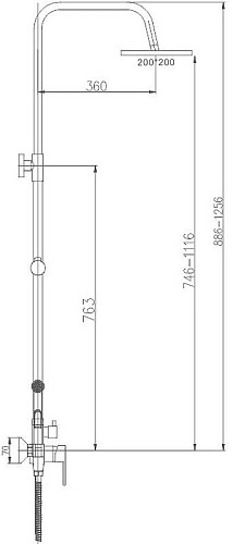 Душевая система Haiba HB2416 Душевая система Haiba HB2416