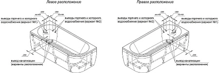 Акриловая ванна Radomir Вальс 3/4 170х75 1-01-0-1-1-345 левая, рама-подставка