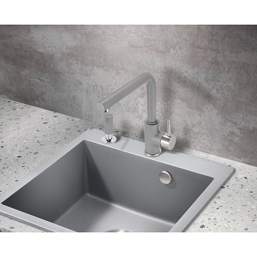 Смеситель для кухни Milacio Ultra ( MCU.555.GR ) серый металлик Смеситель для кухни Milacio Ultra ( MCU.555.GR ) серый металлик