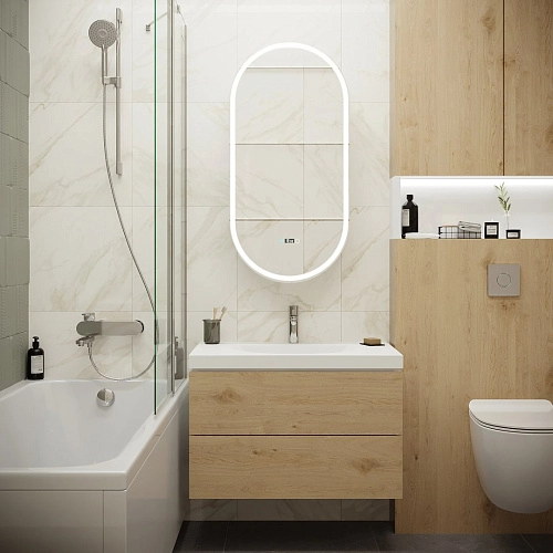 Зеркальный шкаф SILVER MIRRORS 500х1000 ЖК-часы, подогрев, сенс.выключатель Soho-WHITE (LED-00002671 Зеркальный шкаф SILVER MIRRORS 500х1000 ЖК-часы, подогрев, сенс.выключатель Soho-WHITE (LED-00002671