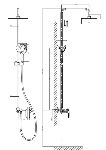 Душевая система D&K Venice Gondola DA1023701B14 Душевая система D&K Venice Gondola DA1023701B14