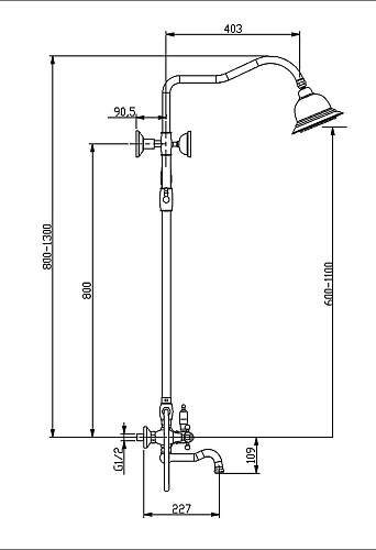 Душевая система Timo Nelson SX-1290/00 хром Душевая система Timo Nelson SX-1290/00 хром