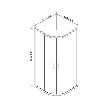 Душевой уголок Vincea Garda VSQ-1G100CL, 1000x1000, хром, стекло прозрачное