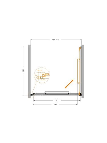 Душевая дверь CEZARES LUX-B-FS-1-100-C-BORO 100 см, профиль брашированное золото, стекло прозрачное Душевая дверь CEZARES LUX-B-FS-1-100-C-BORO 100 см, профиль брашированное золото, стекло прозрачное