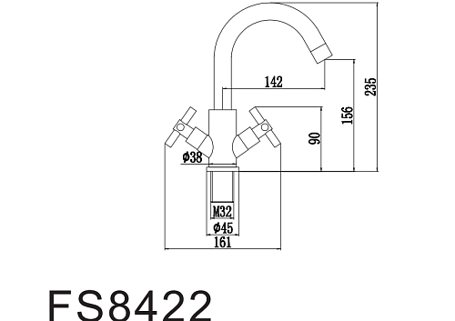 Смеситель для кухни Fmark (FS8422H) Смеситель для кухни Fmark (FS8422H)