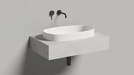 Раковина Salini GRECA 1803201M 645x385 полувстраиваемая S-Stone