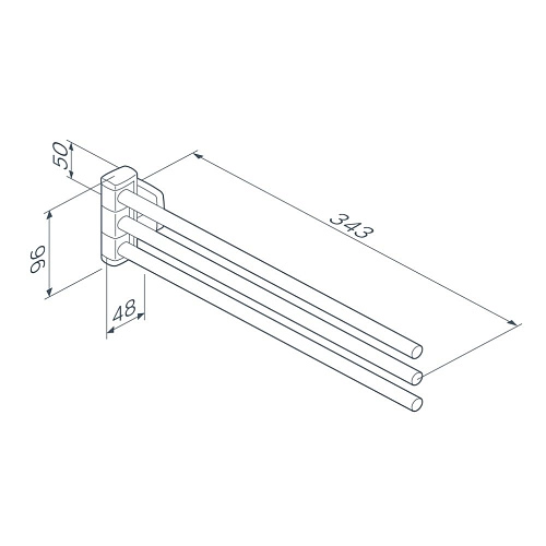 Полотенцедержатель AM.PM Gem A9032722 тройная, черный Полотенцедержатель AM.PM Gem A9032722 тройная, черный
