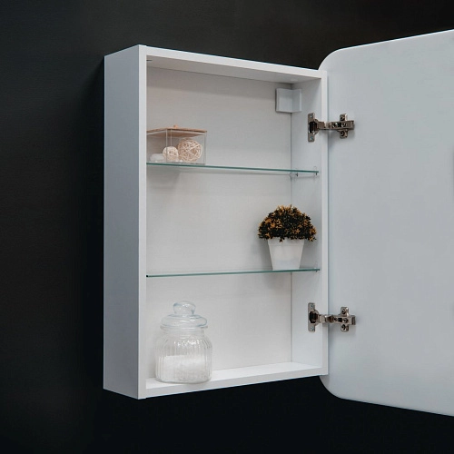 Зеркальный шкаф Silver mirrors Фиджи 50 с часами и сменой цвета (LED-00002361) Зеркальный шкаф Silver mirrors Фиджи 50 с часами и сменой цвета (LED-00002361)