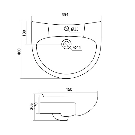 Раковина Santek Антик 55 1WH110186 1.WH11.0.186 Раковина Santek Антик 55 1WH110186 1.WH11.0.186
