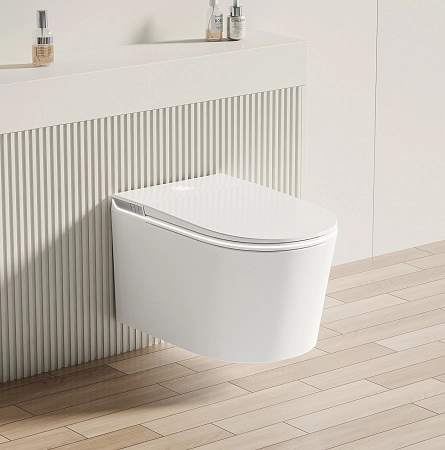 Унитаз подвесной Allen Brau Smart 4.I1001.20 с крышкой, белый, с функцией биде