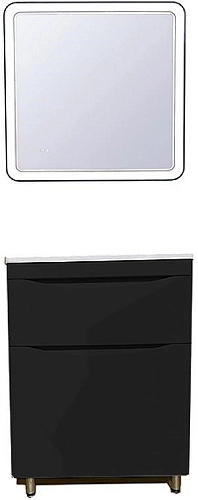 Тумба под раковину Style Line Бергамо мини 80люкс PLUS черный СС-00002313 Тумба под раковину Style Line Бергамо мини 80люкс PLUS черный СС-00002313