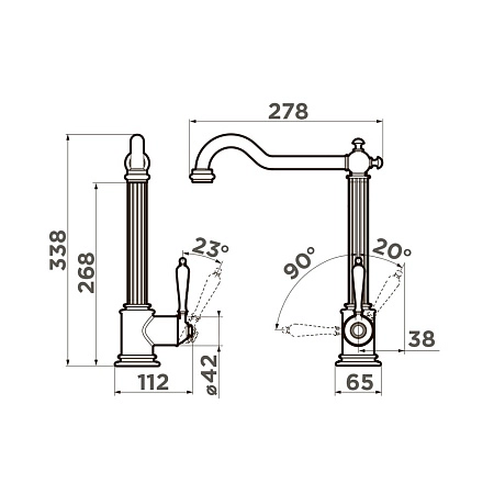 Смеситель для кухни Omoikiri Toshima-AB 4994324