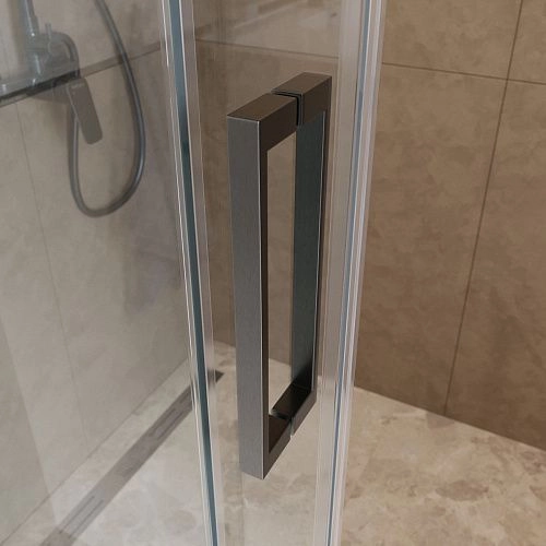 Душевая дверь BelBagno SOFT_CLOSE-1-BF-1-150-C-GM 150 см, профиль оружейная сталь, стекло прозрачное Душевая дверь BelBagno SOFT_CLOSE-1-BF-1-150-C-GM 150 см, профиль оружейная сталь, стекло прозрачное