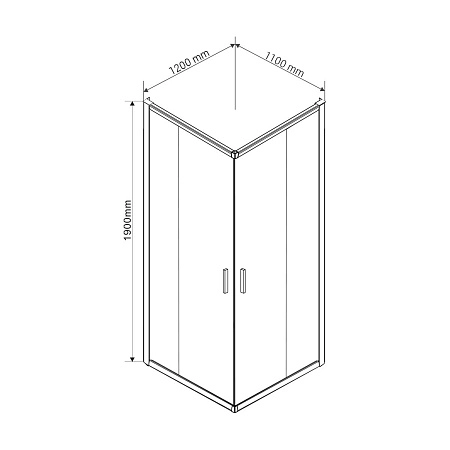 Душевой уголок Vincea Garda VSS-1G1112CLG, 1200x1100, брашированное золото, стекло прозрачное