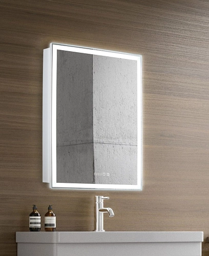 Зеркальный шкаф Silver mirrors Киото 50 с часами и сменой цвета (LED-00002356) Зеркальный шкаф Silver mirrors Киото 50 с часами и сменой цвета (LED-00002356)