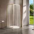 Душевой уголок Vincea Garda VSS-1G9011CLG 1100x900 брашированное золото стекло прозрачное