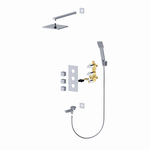 Душевая система Timo Tetra-thermo SX-0199/00SM встраиваемая с термостатом хром Душевая система Timo Tetra-thermo SX-0199/00SM встраиваемая с термостатом хром