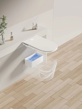 Унитаз подвесной Allen Brau Smart 4.I1001.20 с крышкой, белый, с функцией биде