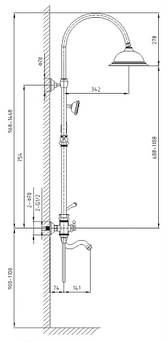 Душевая система Timo Adelia SX-6010/04 черный антик Душевая система Timo Adelia SX-6010/04 черный антик