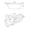 Акриловая ванна Santek Ибица XL 160х100 L асимметричная белая 1WH112036 1.WH11.2.036 Акриловая ванна Santek Ибица XL 160х100 L асимметричная белая 1WH112036 1.WH11.2.036