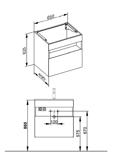 Тумба под раковину Keuco Stageline 32852180100 Тумба под раковину Keuco Stageline 32852180100