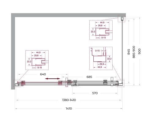 Душевой уголок BelBagno MARINO-2-AH-1-140/90-C-GM 140x90 см, профиль оружейная сталь, стекло прозрачное Душевой уголок BelBagno MARINO-2-AH-1-140/90-C-GM 140x90 см, профиль оружейная сталь, стекло прозрачное
