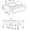 Тумба под раковину Keuco Edition 11 31153XX0100, 1050х350х535 мм Тумба под раковину Keuco Edition 11 31153XX0100, 1050х350х535 мм
