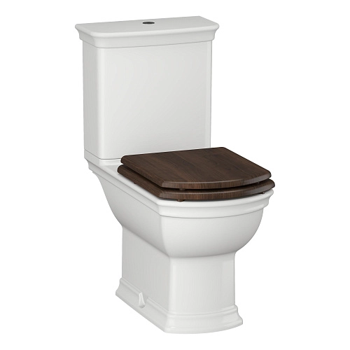 Унитаз напольный Opadiris Риспекто OS239722A белый, ободковый, сиденье антикварный орех, крышка бачка керамика Унитаз напольный Opadiris Риспекто OS239722A белый, ободковый, сиденье антикварный орех, крышка бачка керамика