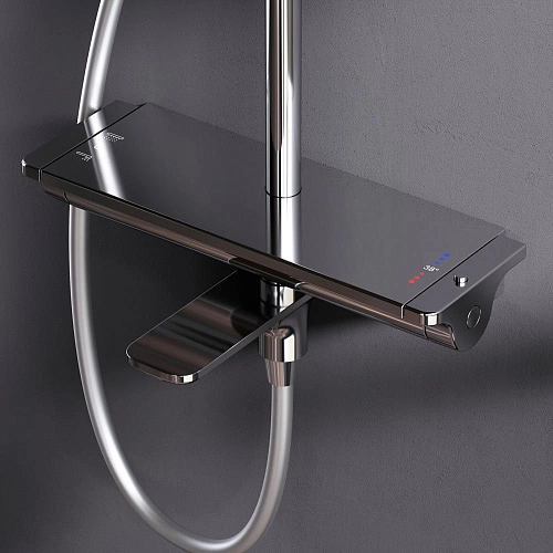 Душевая система AM.PM Spirit V2.0 F0770A500 с термостатом, верхний душ d 250 мм Душевая система AM.PM Spirit V2.0 F0770A500 с термостатом, верхний душ d 250 мм