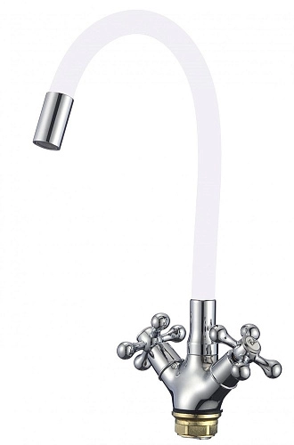 Смеситель для кухни Fmark FM4319-02 с гибким цветным изливом Смеситель для кухни Fmark FM4319-02 с гибким цветным изливом