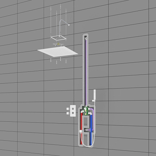 Душевая система Timo Petruma SX-5029/16SM с термостатом, встраиваемая, белый матовый Душевая система Timo Petruma SX-5029/16SM с термостатом, встраиваемая, белый матовый