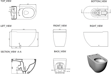 Чаша напольного унитаза Allen Brau Priority Tornado 4.31006.20 с крышкой, белый глянец