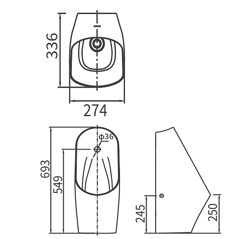 Писсуар ARROW AN6703 подвесной Писсуар ARROW AN6703 подвесной