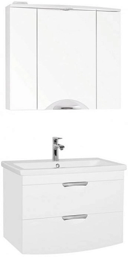 Зеркальный шкаф Style Line Жасмин 2 800/С, Люкс белый ЛС-000010036 Зеркальный шкаф Style Line Жасмин 2 800/С, Люкс белый ЛС-000010036