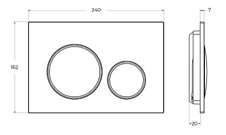 Клавиша смыва BelBagno BB-17C-BL белый глянец