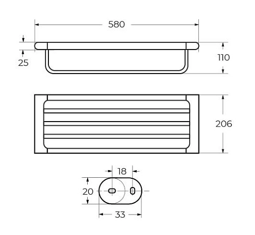 Полотенцедержатель Art&Max Platino AM-E-3922AL Полотенцедержатель Art&Max Platino AM-E-3922AL