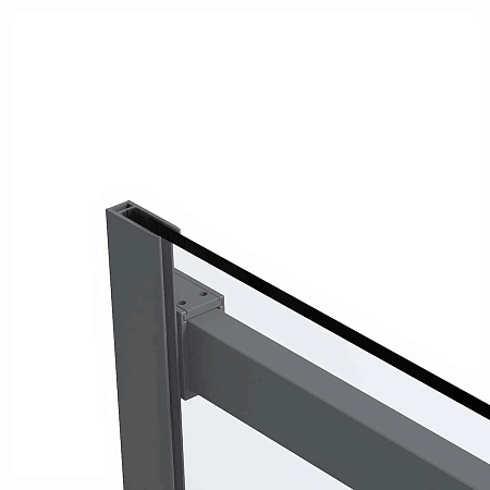 Душевая дверь Vincea Como Soft VDS-1CS110CLGM, 1100, вороненая сталь, стекло прозрачное