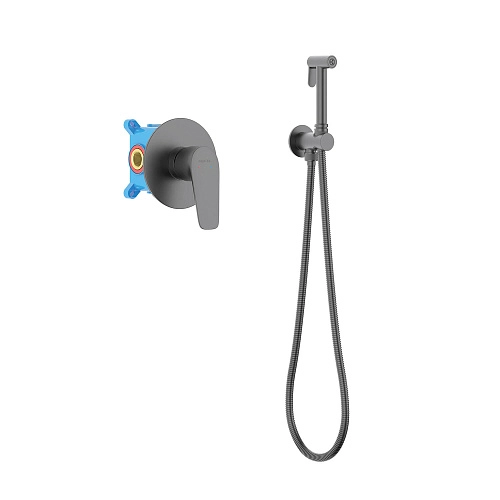 Гигиенический душ Aquatek Бетта AQ1119BGM черный хром шлифованный, встраиваемый Гигиенический душ Aquatek Бетта AQ1119BGM черный хром шлифованный, встраиваемый