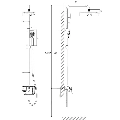Душевая система RUSH Nevis (NE1735-40Black) Душевая система RUSH Nevis (NE1735-40Black)