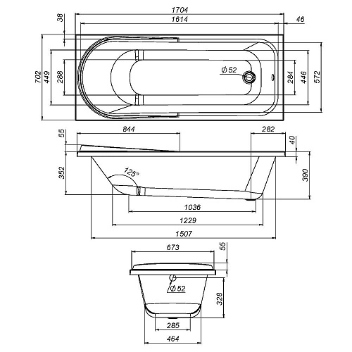 Каркас для ванны AM.PM Like W80A-170-070W-R A0 170х70 см Каркас для ванны AM.PM Like W80A-170-070W-R A0 170х70 см