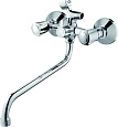 Смеситель для ванны Rush Pioneer PI7950-51 хром, с длинным поворотным изливом Смеситель для ванны Rush Pioneer PI7950-51 хром, с длинным поворотным изливом