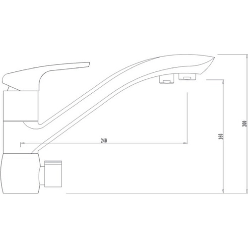 Смеситель для кухни Kaiser 39066-5 под фильтр серебро Смеситель для кухни Kaiser 39066-5 под фильтр серебро
