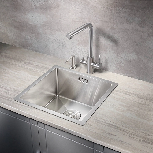 Кухонная мойка Milacio Denia 44 Steel (MC.77430) сталь нержавеющая Кухонная мойка Milacio Denia 44 Steel (MC.77430) сталь нержавеющая