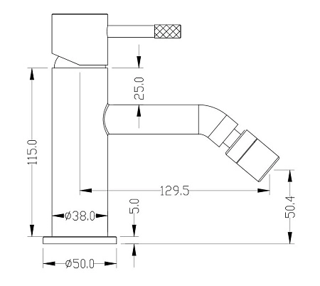 Смеситель для биде Boheme Uno. Matt White 466-MW Смеситель для биде Boheme Uno. Matt White 466-MW