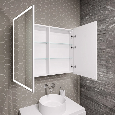 Зеркальный шкаф GROSSMAN &quot;МЕРКАДО-100 см&quot; универсал. с LED подсветкой 201002