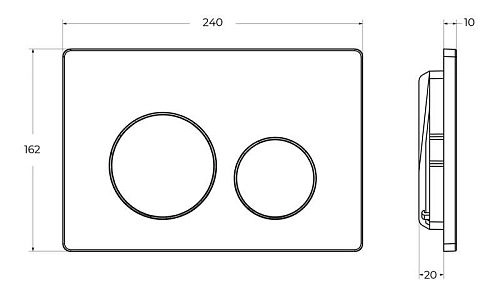 Клавиша смыва BelBagno BB-03C-GM оружейная сталь Клавиша смыва BelBagno BB-03C-GM оружейная сталь