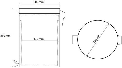 Корзина для мусора Bemeta WHITE 104315014 Корзина для мусора Bemeta WHITE 104315014