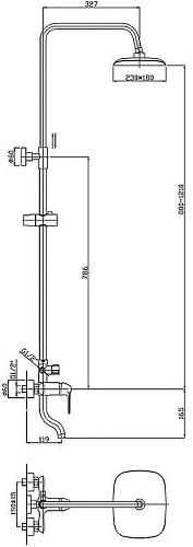Душевая система Haiba HB2405 Душевая система Haiba HB2405