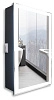 Зеркальный шкаф SILVER MIRRORS 428x728 сенсорный выключатель Munchen-ANTHRACITE (LED-00002667)