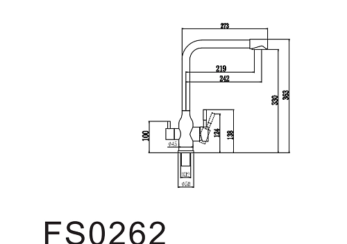 Смеситель для кухни Fmark под фильтр питьевой воды (FS0262) Смеситель для кухни Fmark под фильтр питьевой воды (FS0262)